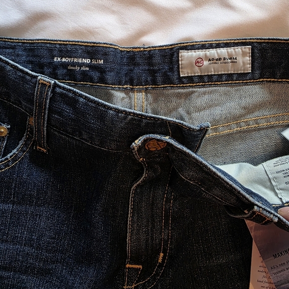 AG Adriano Goldshmied New Ex-Boyfriend Slouchy Slim Jeans Size 32R - Picture 14 of 14